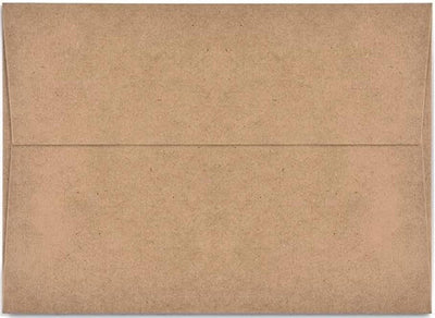 
                    
                      Selby's Flycatcher notecard envelope, recycled kraft brown cotton, back view with flap detail
                    
                  