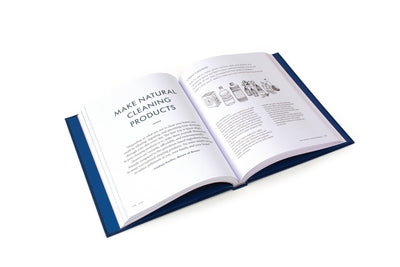 
                    
                      The Kaufmann Mercantile Guide print book, open to pages 114-115 showing "Make Natural Cleaning Products" text and…
                    
                  