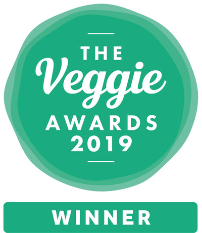 
                    
                      Truthbrush Moss Green Bamboo Toothbrush award badge: The Veggie Awards 2019 Winner, green and white logo.
                    
                  