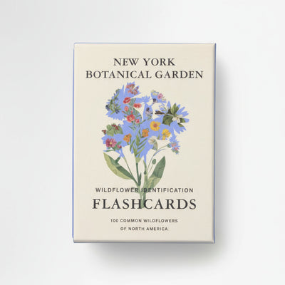 
                    
                      Penguin Random House New York Botanical Garden Wildflower ID Flashcards, cream box with blue wildflower illustration, front…
                    
                  