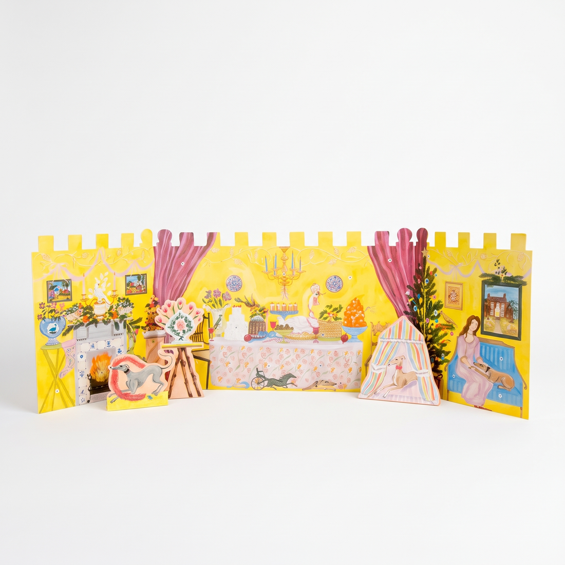 Art Angels A Festive Feast Advent Calendar - Illustrated By Polly Fern A Festive Feast Advent Calendar studio product photo on a neutral off-white background