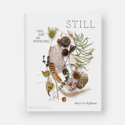 
                    
                      Phaidon STILL: The Art of Noticing hardcover book, white cover with intricate design of dried leaves, seeds, and ferns,…
                    
                  
