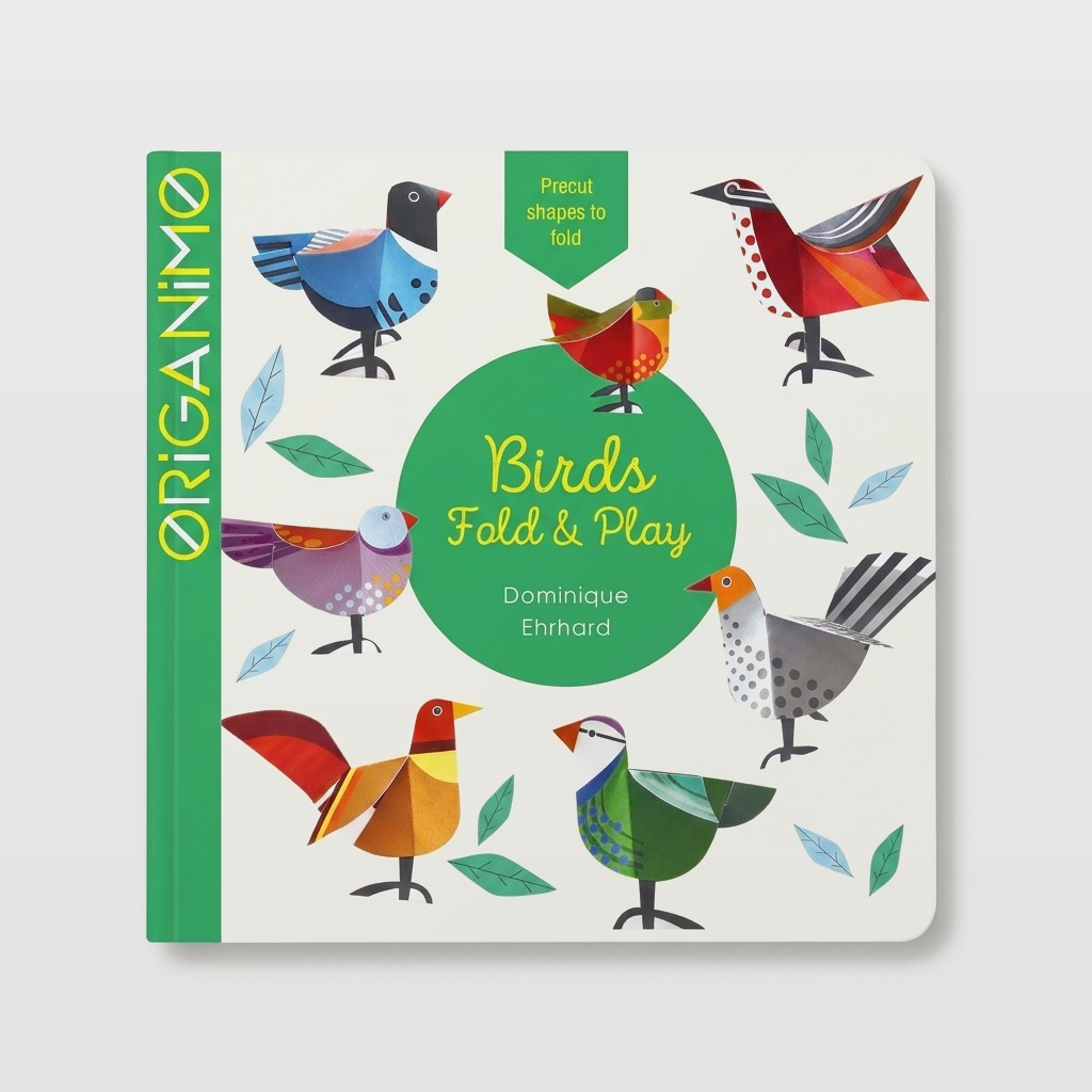 Schiffer Publishing Birds Fold & Play Origami Kit studio product photo on a neutral off-white background
