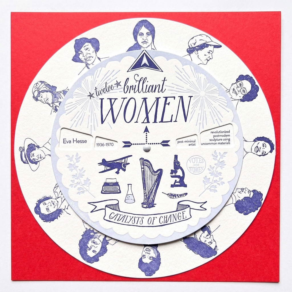 Blackbird Letterpress Brilliant Women Spinner studio product photo on a neutral off-white background