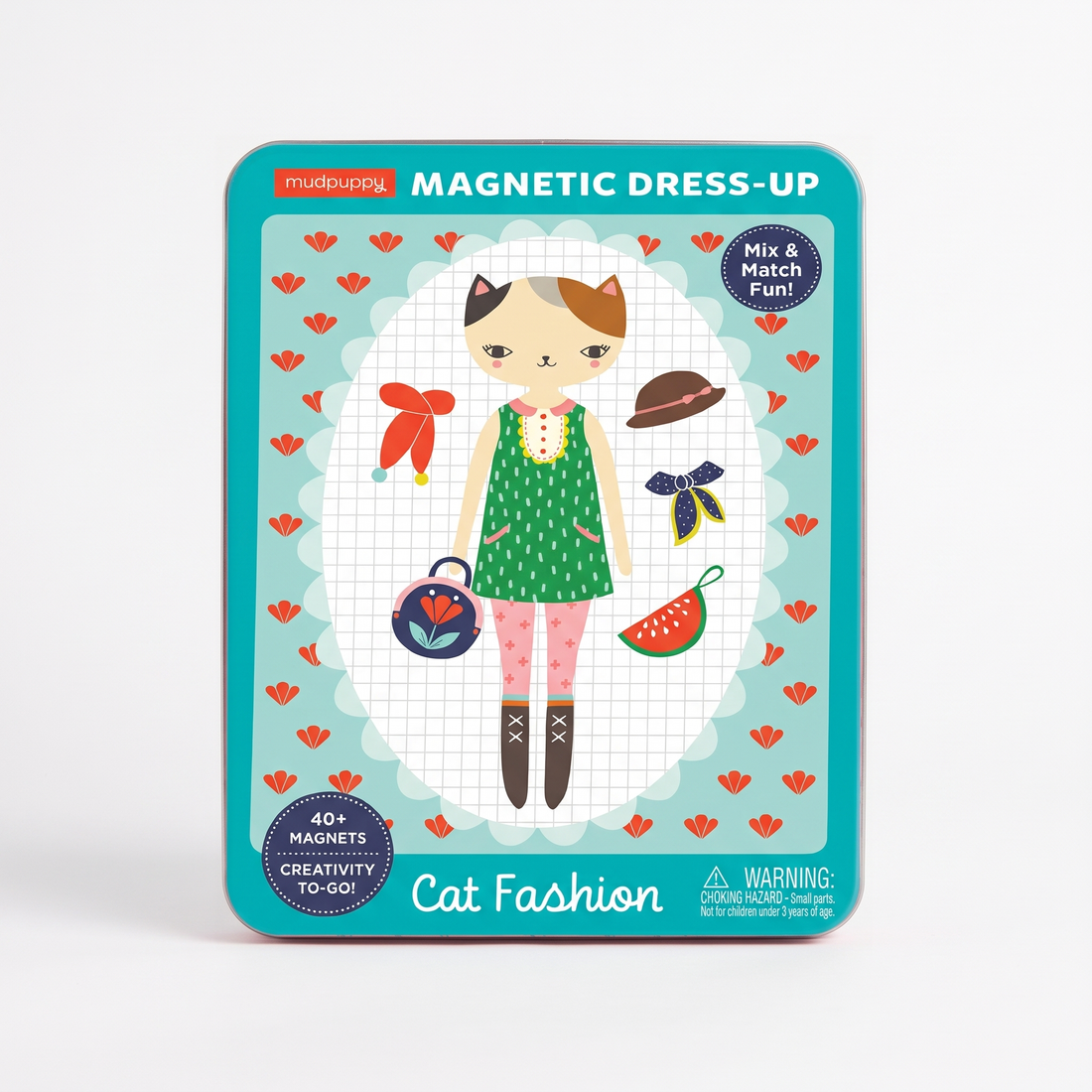 Chronicle Books Cat Fashion Magnetic Figures studio product photo on a neutral off-white background