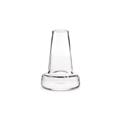
                    
                      Danish Design Collective Flora Mouth-Blown Glass Vase, clear glass, front view on white
                    
                  