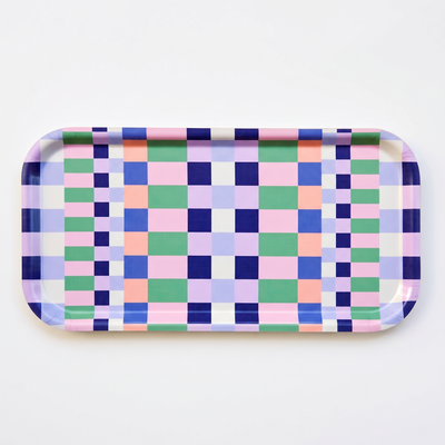 
                    
                      BLU KAT Checker Mix Serving Tray (Grass / Pink) studio product photo on a neutral off-white background
                    
                  