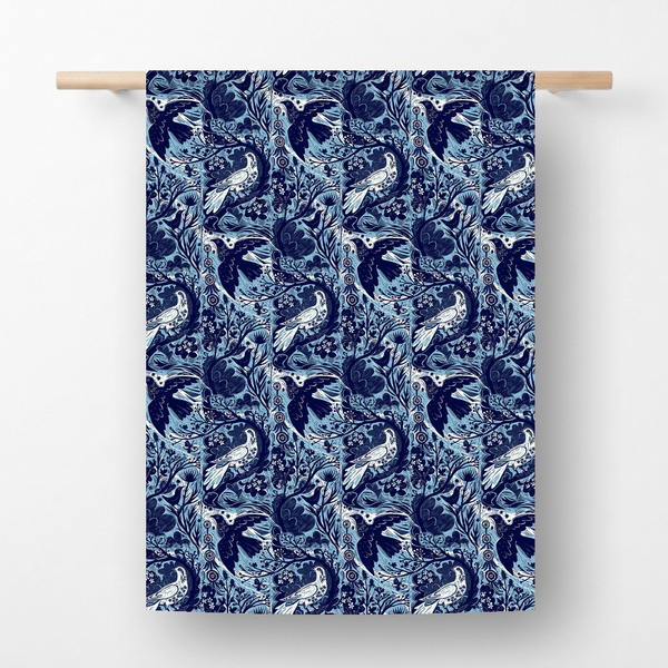 Art Angels Doveflight Double-Sided Wrapping Paper (Set of 3 Sheets) - Illustrated by Mark Hearld studio product photo on a neutral off-white background