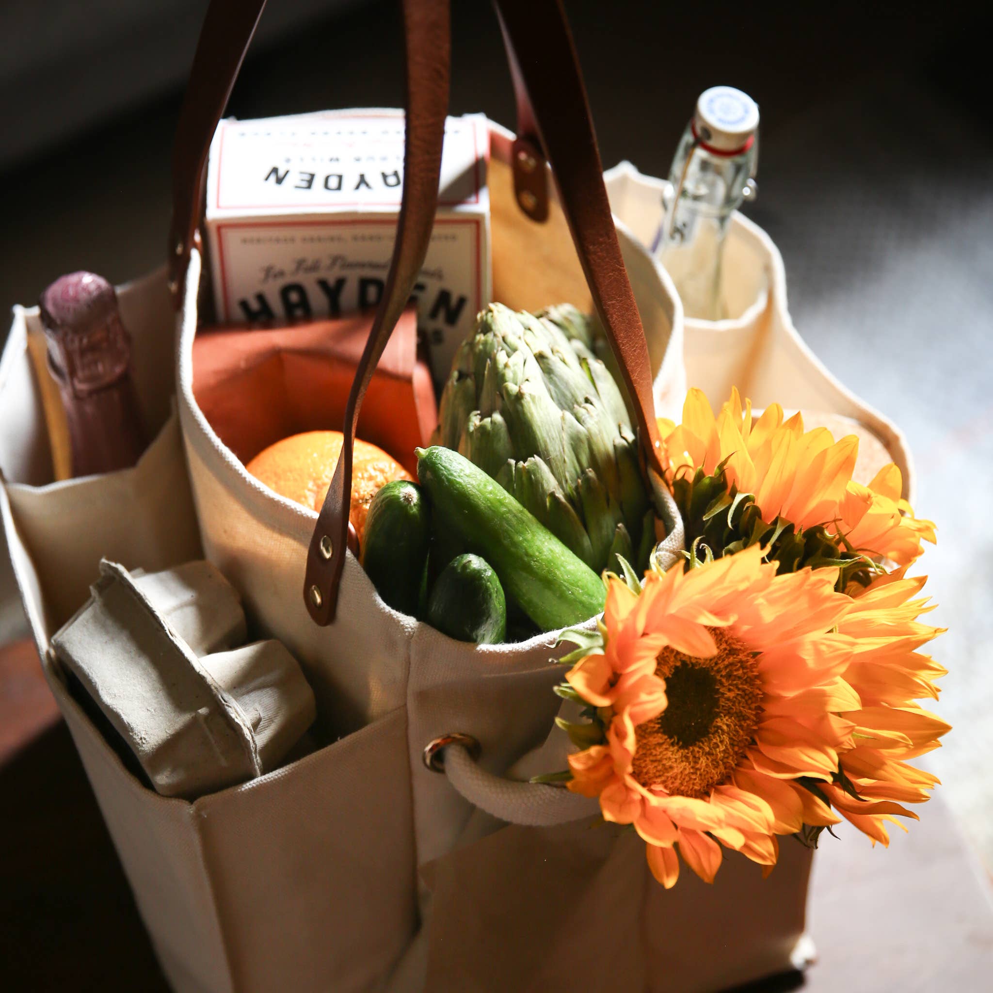 CapaBunga Multi-Pocket Canvas Market Tote - Thumbnail 3