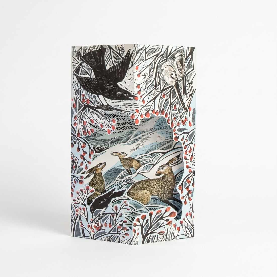Art Angels Hares In Conversation - Illustrated By Angela Harding Hares In Conversation studio product photo on a neutral off-white background