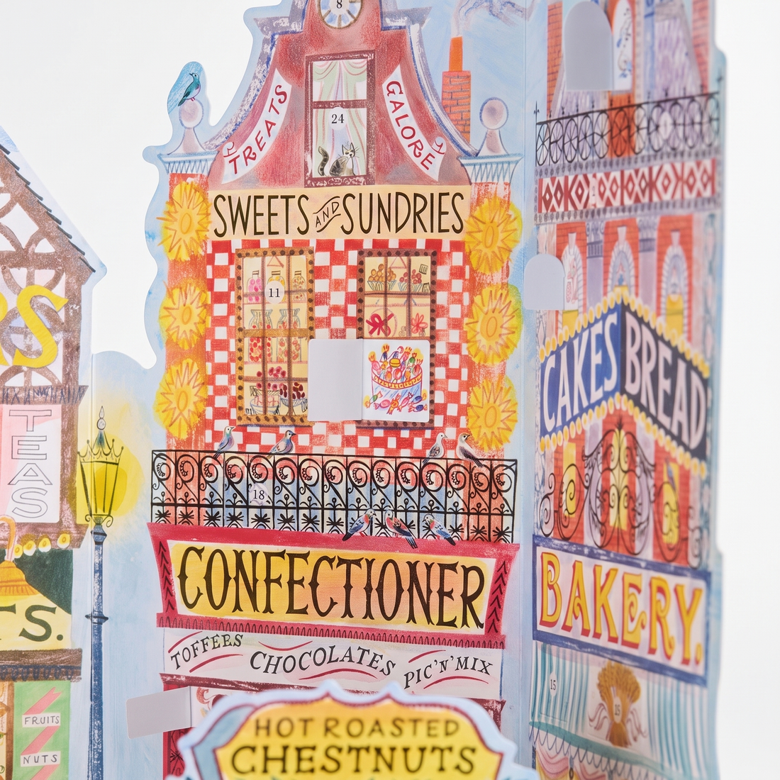 Art Angels High Street Advent Calendar - Illustrated By Emily Sutton High Street Advent Calendar studio product photo on a neutral off-white background