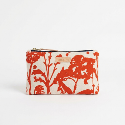 
                    
                      Erin Flett Laura Pouch - (Flaggy Meadow) studio product photo hanging from a wooden wall hook on a neutral off-white…
                    
                  