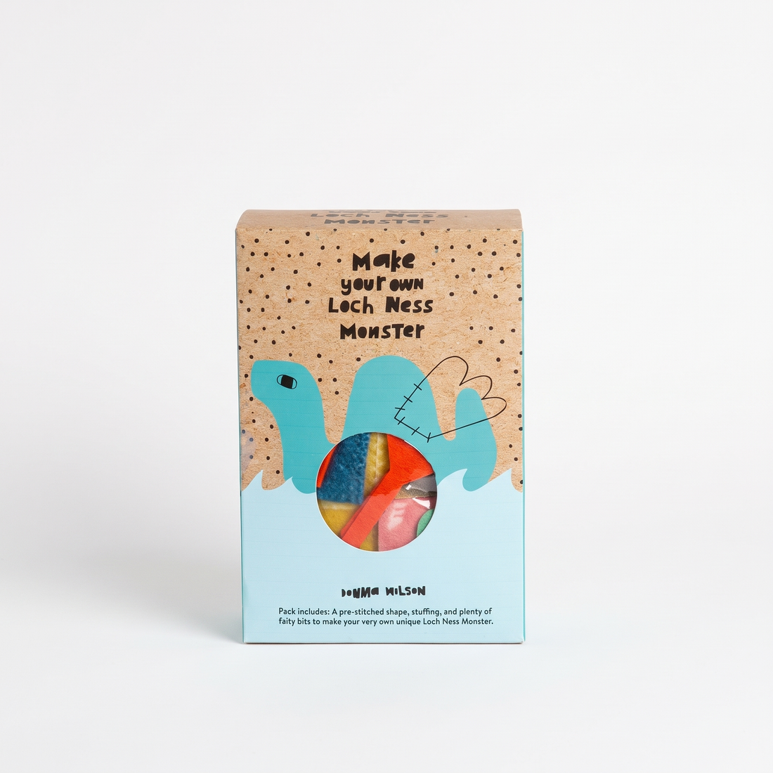 Donna Wilson Make Your Own Loch Ness Monster Kit studio product photo on a neutral off-white background