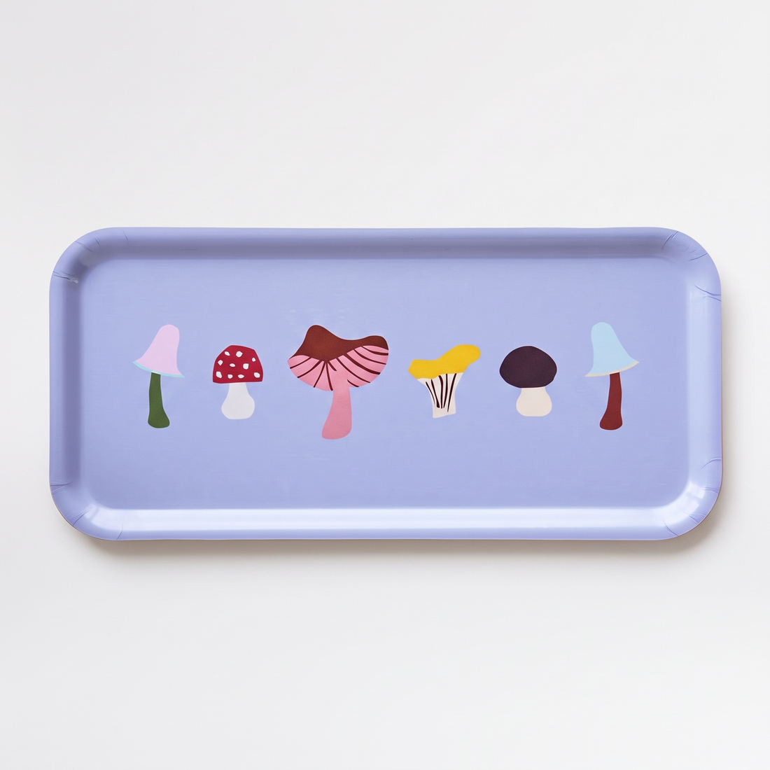 BLU KAT Mushroom Family Serving Tray studio product photo on a neutral off-white background