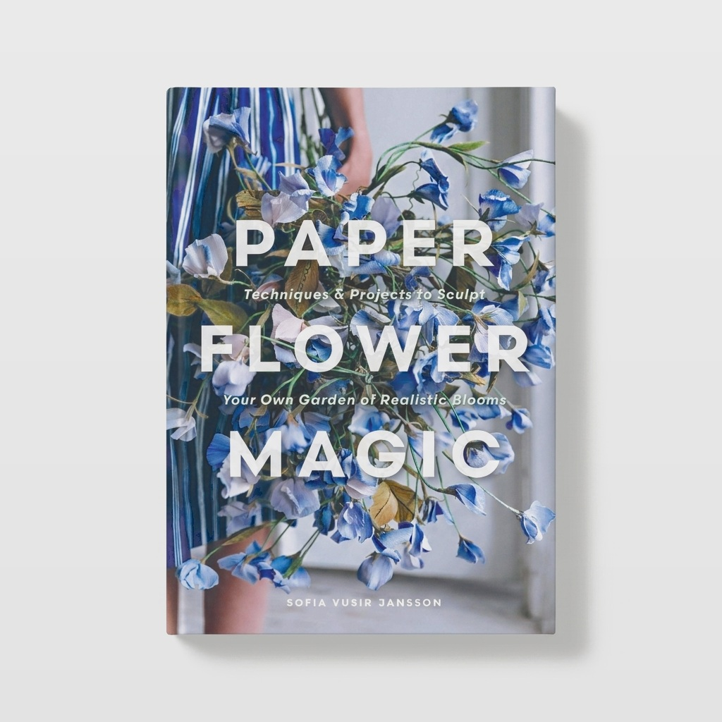 Schiffer Publishing Paper Flower Magic: Techniques & Projects to Sculpt Your Own Garden of Realistic Blooms studio product photo on a neutral off-white background