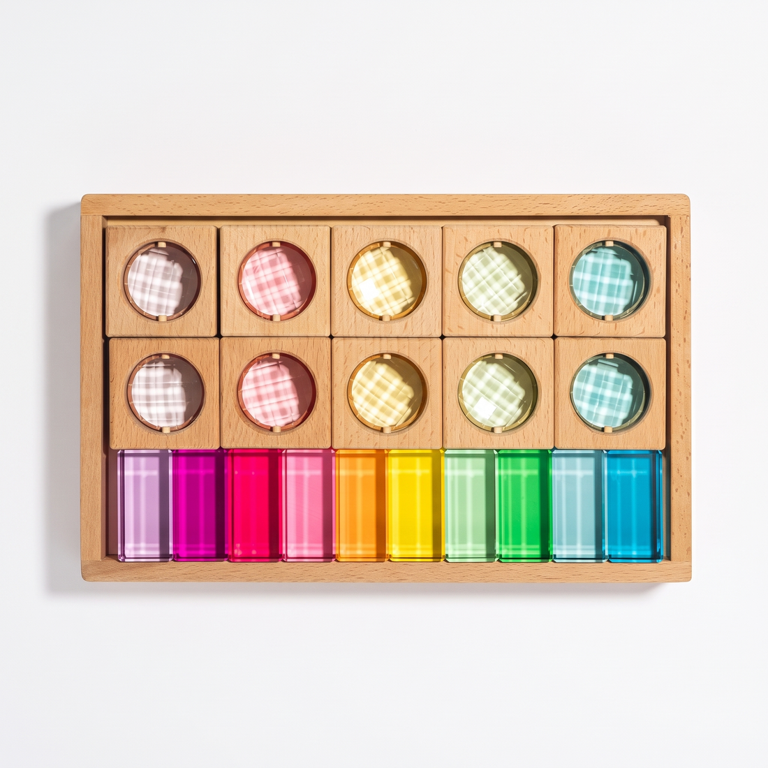 Maison Rue Pastel James Blocks studio product photo on a neutral off-white background