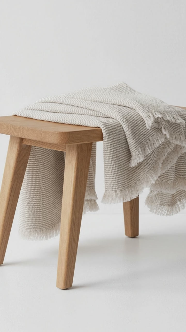 Calma waffle-weave blanket