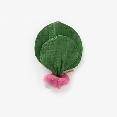 
                    
                      Oli & Carol Ramona the Radish Mini Doudou Teether studio product photo on a neutral off-white background
                    
                  
