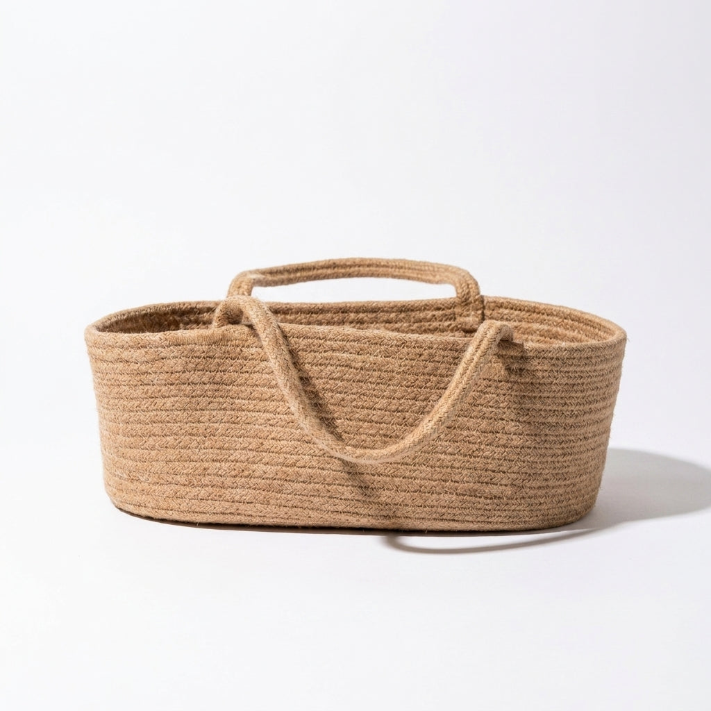Egmont Rope Carrycot with Bedding studio product photo on a neutral off-white background