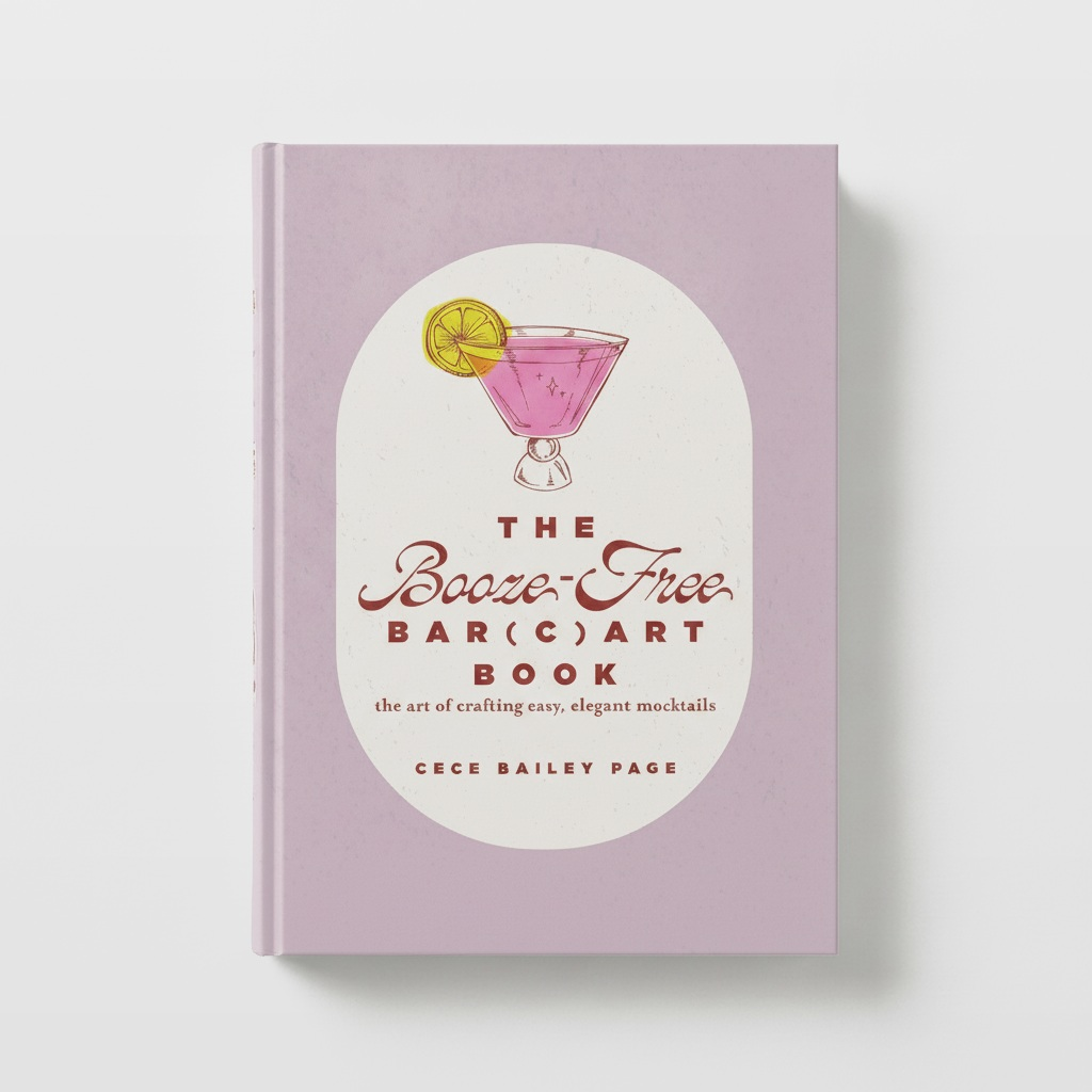 Schiffer Publishing The Booze-Free Bar(c)art Book: The Art of Crafting Easy, Elegant Mocktails for Your Bar Cart studio product photo on a neutral off-white background