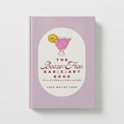 
                    
                      Schiffer Publishing The Booze-Free Bar(c)art Book, lavender cover with pink cocktail illustration, front view.
                    
                  