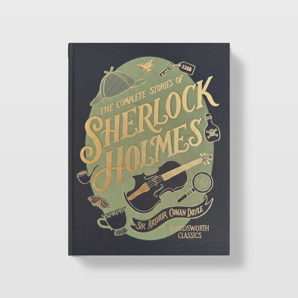 Marble City Press The Complete Stories of Sherlock Holmes: Clothbound studio product photo on a neutral off-white background