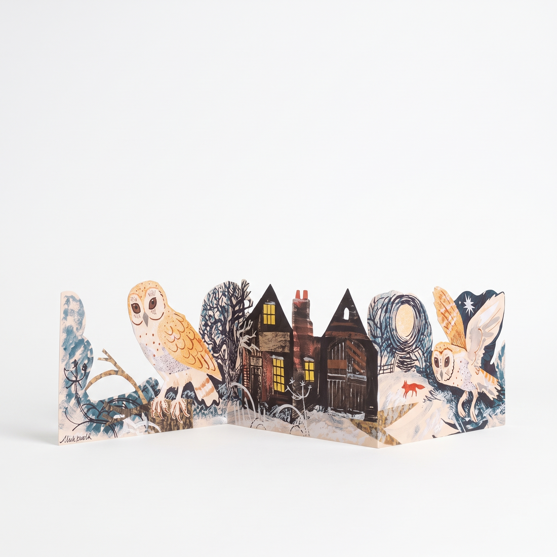 Art Angels Three Fold Silent Flight - Illustrated By Mark Hearld Three Fold Silent Flight studio product photo on a neutral off-white background