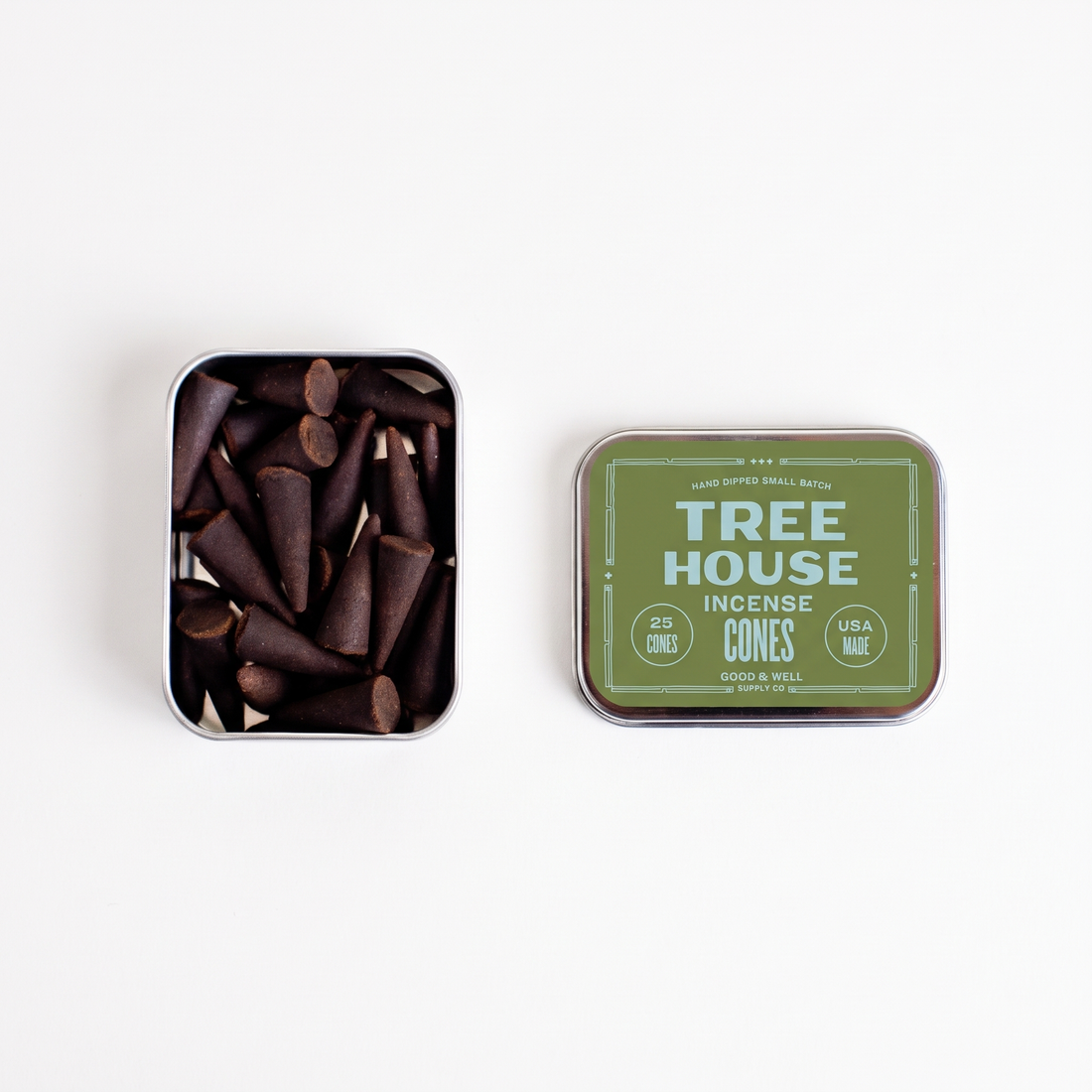 Good & Well Supply Co. Tree House Incense Cones (Set of 25) studio product photo on a neutral off-white background