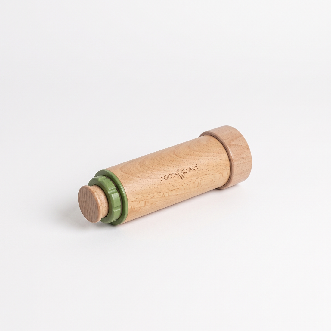 Coco Village Wooden Handheld Telescope studio product photo on a neutral off-white background