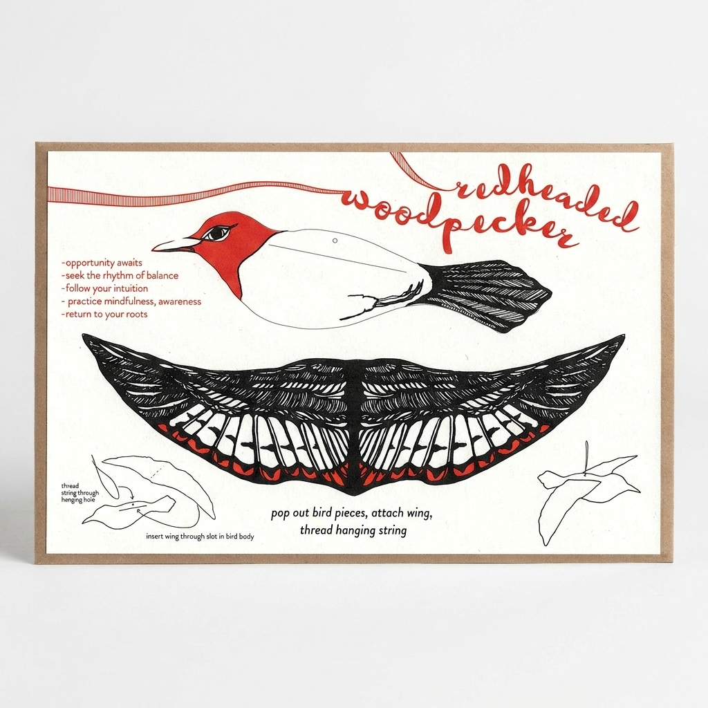 Blackbird Letterpress Woodpecker studio product photo on a neutral off-white background